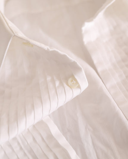 Dolce & Gabbana White GOLD Formal Cotton Tuxedo Dress Shirt