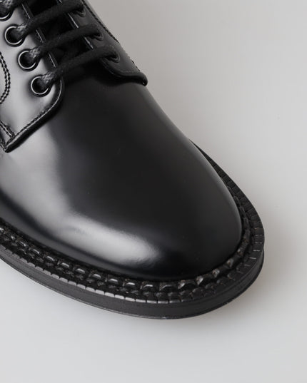 Dolce & Gabbana Black Leather Men Short Boots Lace Up Shoes