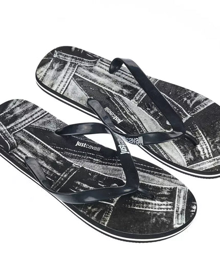 Just Cavalli Black EVA Men Sandal