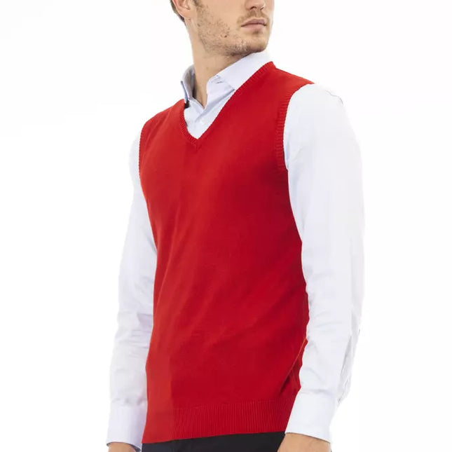 Alpha Studio Red Viscose Men's Jacket