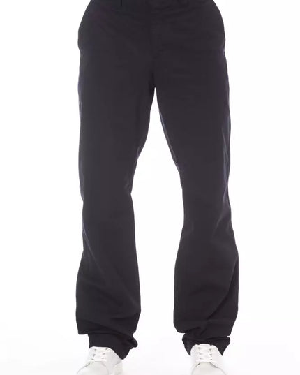 Alpha Studio Blue Cotton Men Pant