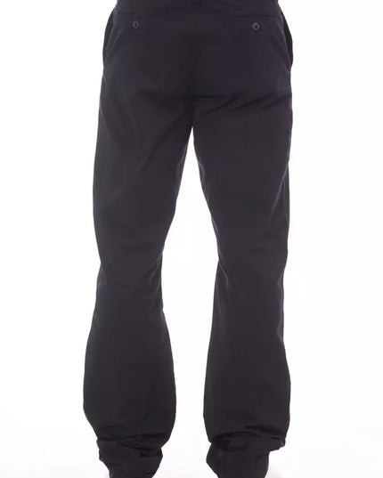 Alpha Studio Blue Cotton Men Pant