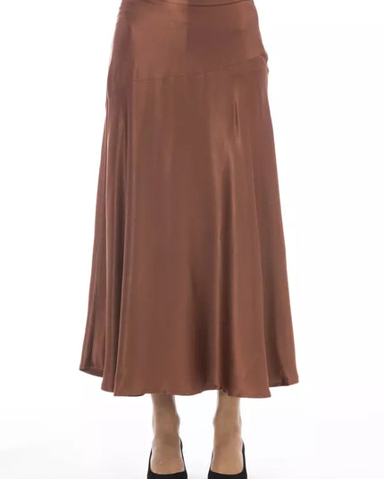 Alpha Studio Brown Viscose Women Skirt