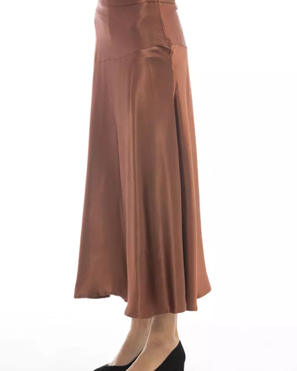 Alpha Studio Brown Viscose Women Skirt