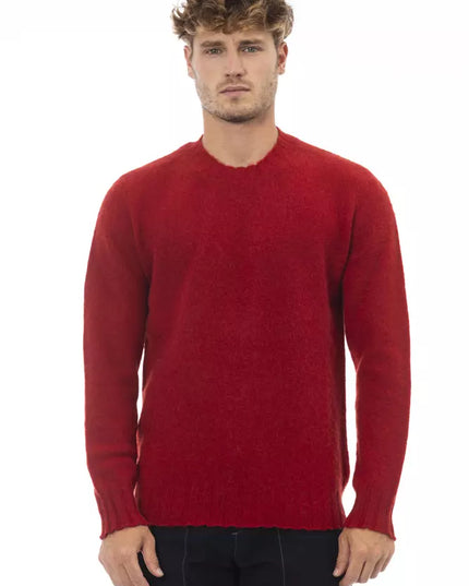 Alpha Studio Red Wool Men's Sweater