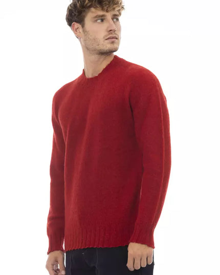 Alpha Studio Red Wool Men's Sweater