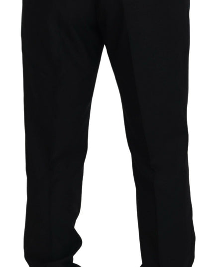 Dolce & Gabbana Black Dress Wool Silk Trouser Pants