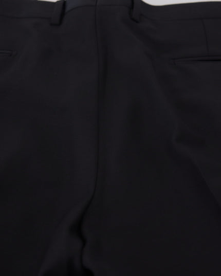Dolce & Gabbana Black Dress Wool Silk Trouser Pants