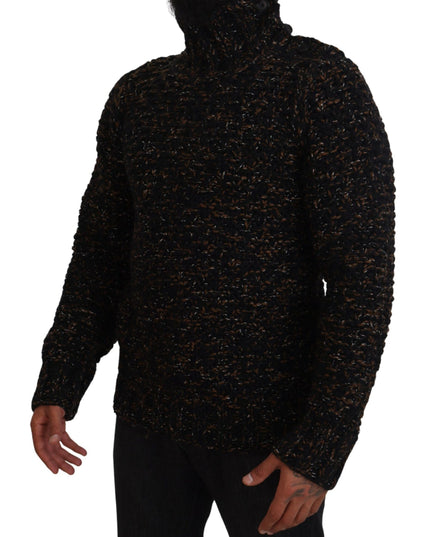Dolce & Gabbana Brown Fatto A Mano Turtleneck Pullover Sweater