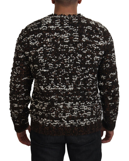 Dolce & Gabbana Brown Knitted Wool Fatto A Mano Sweater
