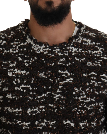 Dolce & Gabbana Brown Knitted Wool Fatto A Mano Sweater