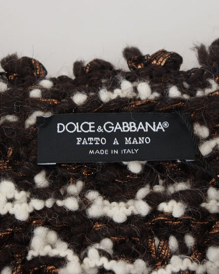 Dolce & Gabbana Brown Knitted Wool Fatto A Mano Sweater