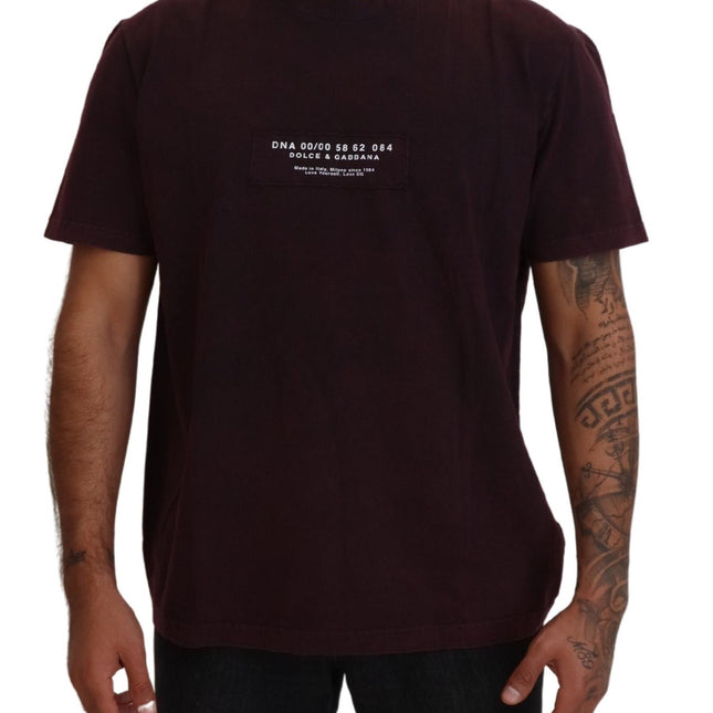 Dolce & Gabbana Bordeaux Crewneck Short Sleeve  T-shirt