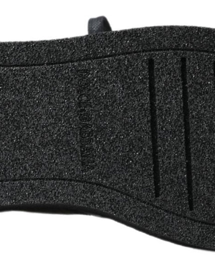 Dolce & Gabbana Black Leather Slip on Stretch Boots