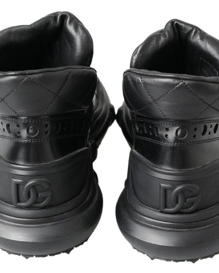 Dolce & Gabbana Black Leather Ankle Casual Boots