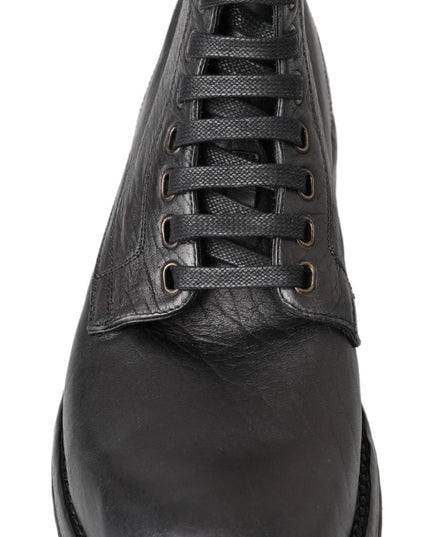 Dolce & Gabbana Black Horse Leather Perugino Boots