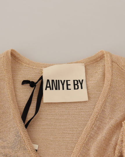 Aniye By Beige Ruffle Long Sleeves Open Front Cardigan Sweater