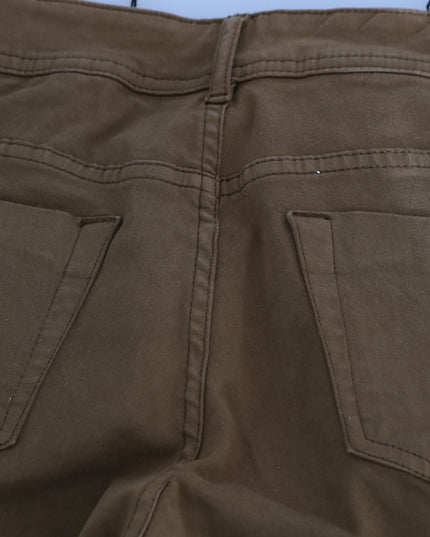PLEIN SUD Brown Cotton Mid Waist Skinny Slim Fit Denim Jeans