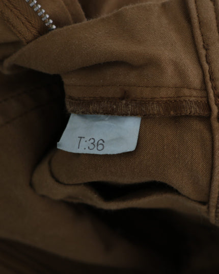 PLEIN SUD Brown Cotton Mid Waist Skinny Slim Fit Denim Jeans