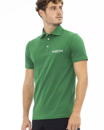 Baldinini Trend Green Cotton Men Polo