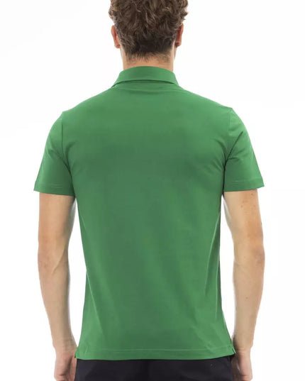Baldinini Trend Green Cotton Men Polo