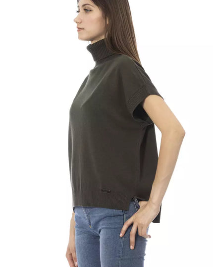 Baldinini Trend Green Wool Women Sweater