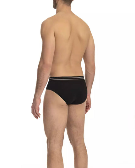 Cavalli Class Black Cotton Men's Underwear Trio Pack
