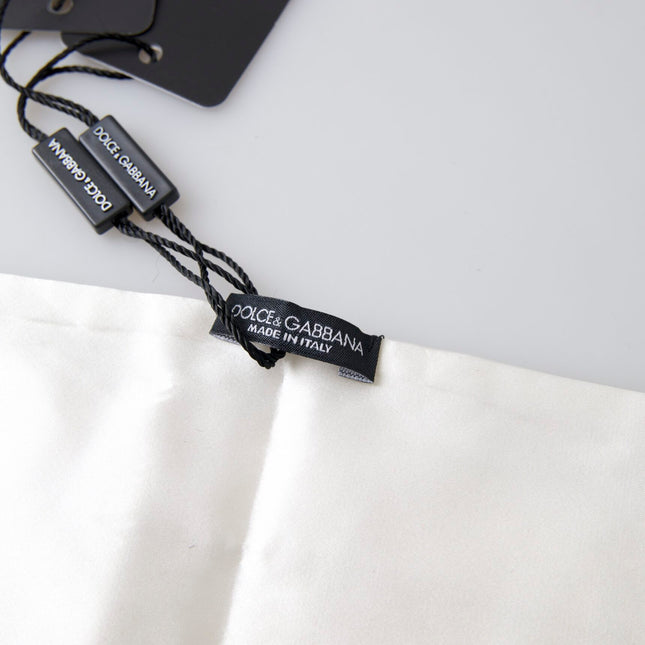 Dolce & Gabbana White Men Wide Waist Silk Belt Cummerbund