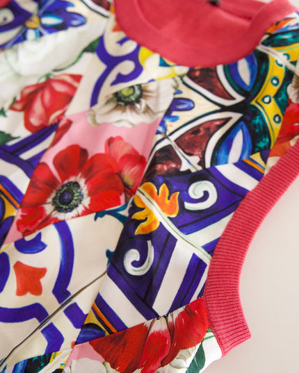 Dolce & Gabbana Multicolor Majolica Floral Crew Neck Tank Top