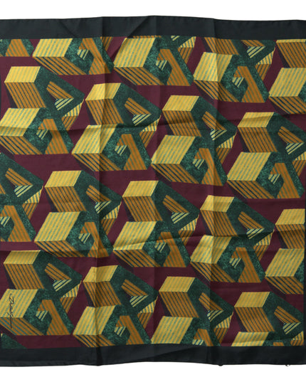 Dolce & Gabbana Multicolor Printed Square Handkerchief Scarf