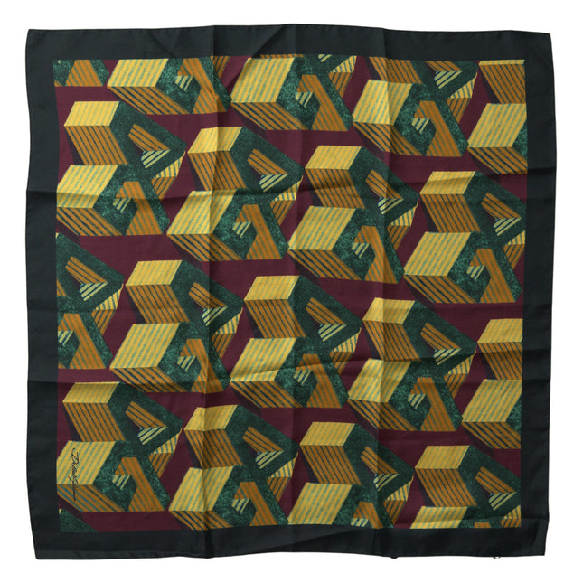 Dolce & Gabbana Multicolor Printed Square Handkerchief Scarf