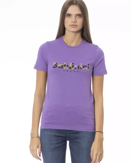 Baldinini Trend Purple Cotton Women T-Shirt