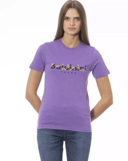 Baldinini Trend Purple Cotton Women T-Shirt