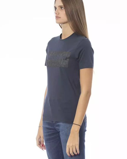 Baldinini Trend Blue Cotton Women T-Shirt
