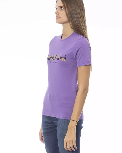 Baldinini Trend Purple Cotton Women T-Shirt