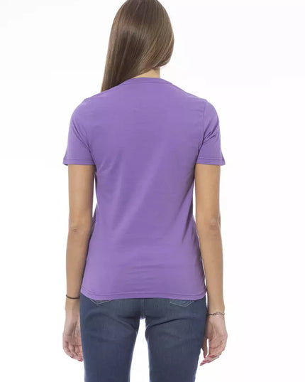 Baldinini Trend Purple Cotton Women T-Shirt