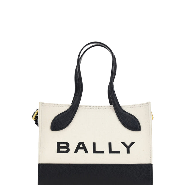 Bally White and Black Leather Mini Handbag
