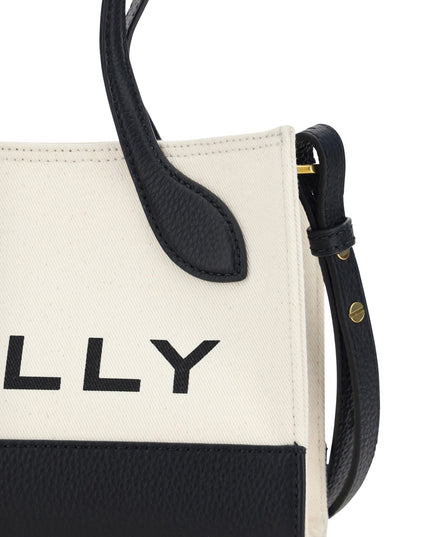 Bally White and Black Leather Mini Handbag