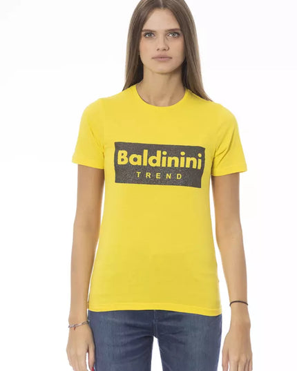 Baldinini Trend Yellow Cotton Women T-Shirt