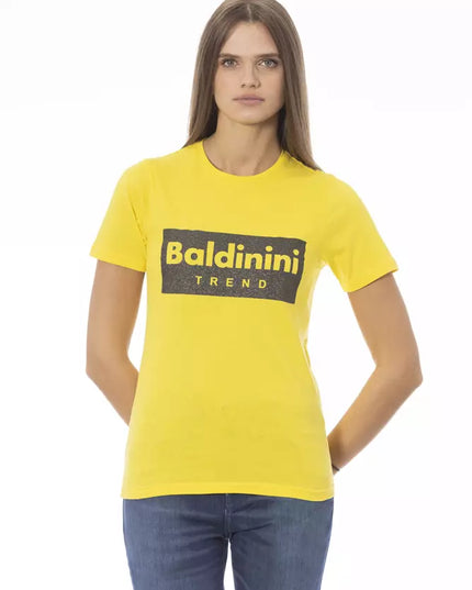 Baldinini Trend Yellow Cotton Women T-Shirt