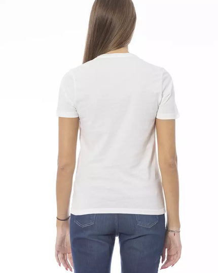Baldinini Trend White Cotton T-Shirt
