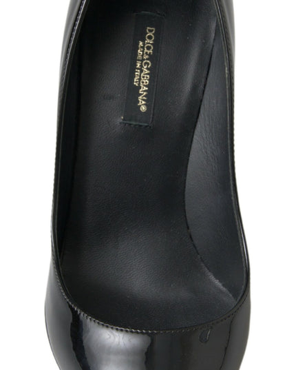 Dolce & Gabbana Black Patent Leather High Heels Pumps Shoes
