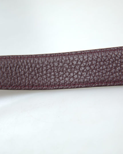 Dolce & Gabbana Brown Leather Metal Buckle Men Cintura Belt