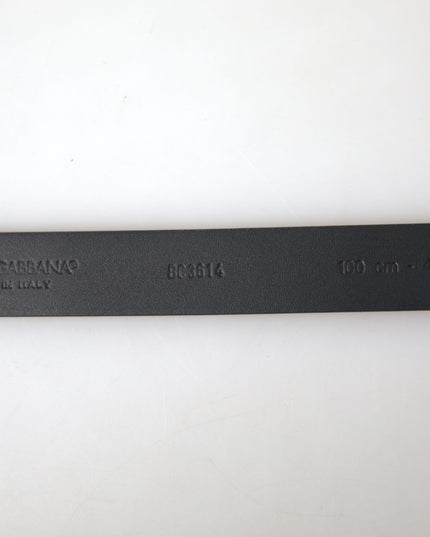 Dolce & Gabbana Bordeaux Leather Silver Metal Buckle Belt