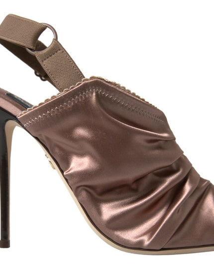 Dolce & Gabbana Light brown Slingback Corset Style Fastening stiletto heels
