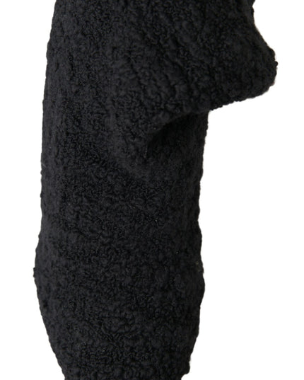 Dolce & Gabbana Black Stiletto Heels Mid Calf Boots