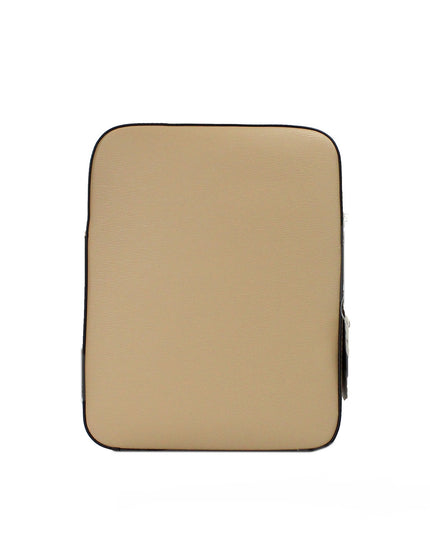 Michael Kors Cooper Medium Camel Crossgrain Leather Flight Crossbody Bag