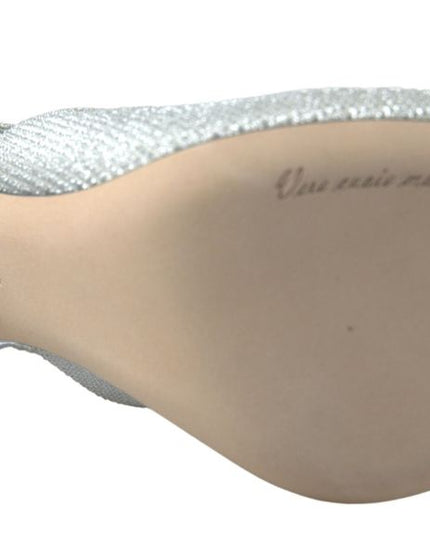 Dolce & Gabbana Silver Shimmers Sandals Heel Pumps Shoes