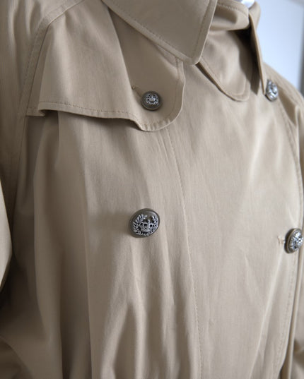 Dolce & Gabbana Khaki Double Breasted Trench Coat Jacket