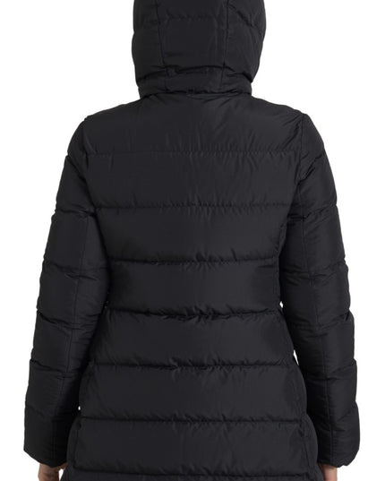 Dolce & Gabbana Black Polyester Hooded Reversible Jacket